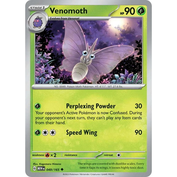 Pokemon Scarlet & Violet 151 Uncommon Venomoth #49