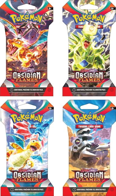 Pokemon Scarlet & Violet 3 Obsidian Flames Booster Pack Lot - 8 Packs