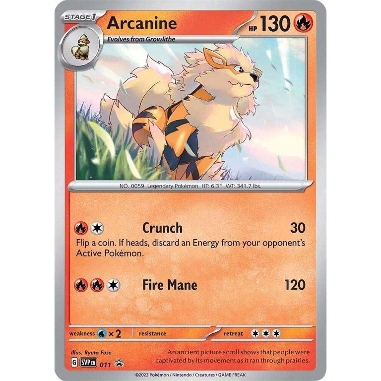 Pokemon Scarlet & Violet Arcanine Promo Single Card - Walmart.com
