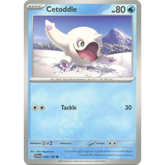 Pokemon Scarlet & Violet Base Set Common Cetoddle #58