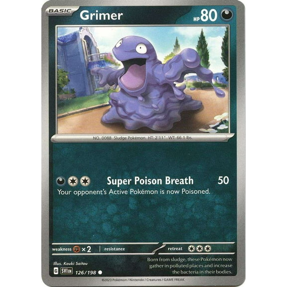 Pokemon Scarlet & Violet Base Set Common Grimer #126
