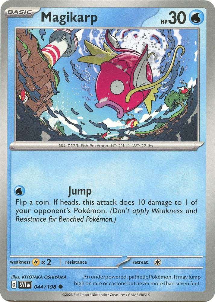 Pokemon Scarlet & Violet Base Set Common Magikarp #44 - Walmart.com Pokemon Scarlet & Violet Base Set Common Magikarp #44 - Walmart.com