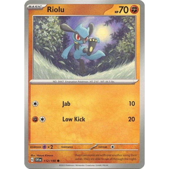 Pokemon Scarlet & Violet Base Set Common Riolu #112