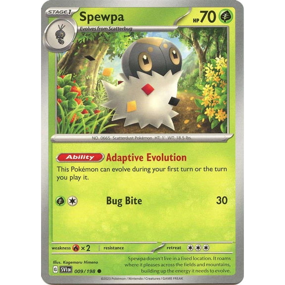 Pokemon Scarlet & Violet Base Set Common Spewpa #9