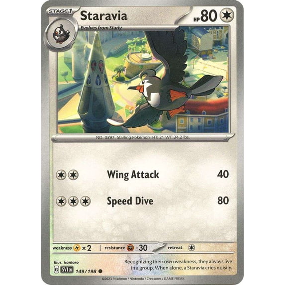 Pokemon Scarlet & Violet Base Set Common Staravia #149
