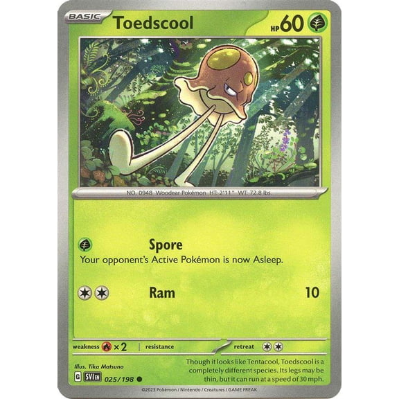 Pokemon Scarlet & Violet Base Set Common Toedscool #25