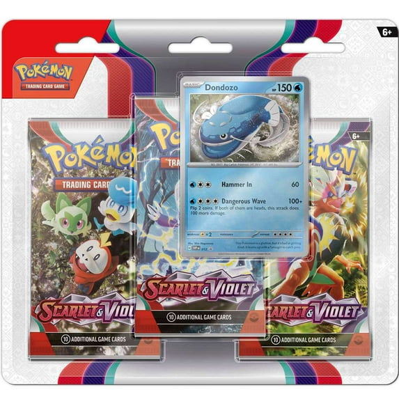 Pokemon Scarlet & Violet Base Set Dondozo Special Edition (3 Booster Packs & 1 Foil Promo Card)