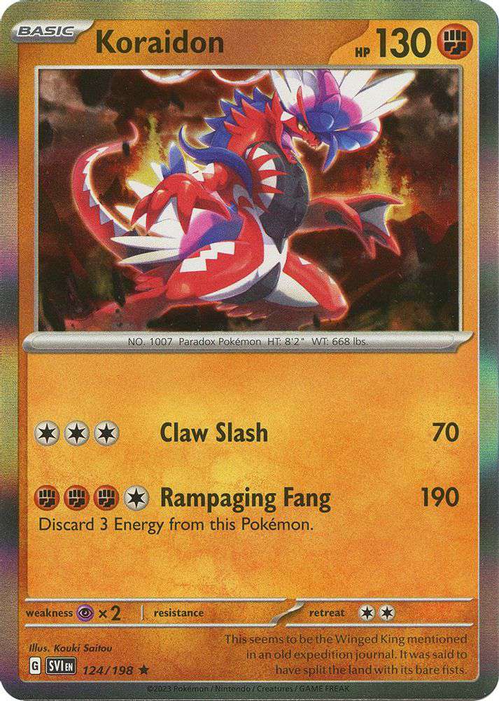 is koraidon a rare pokemon card EX 247/198 Raw There are no partial refunds or returns because of the case condition Cards Of Pokémon TCG: Obsidian