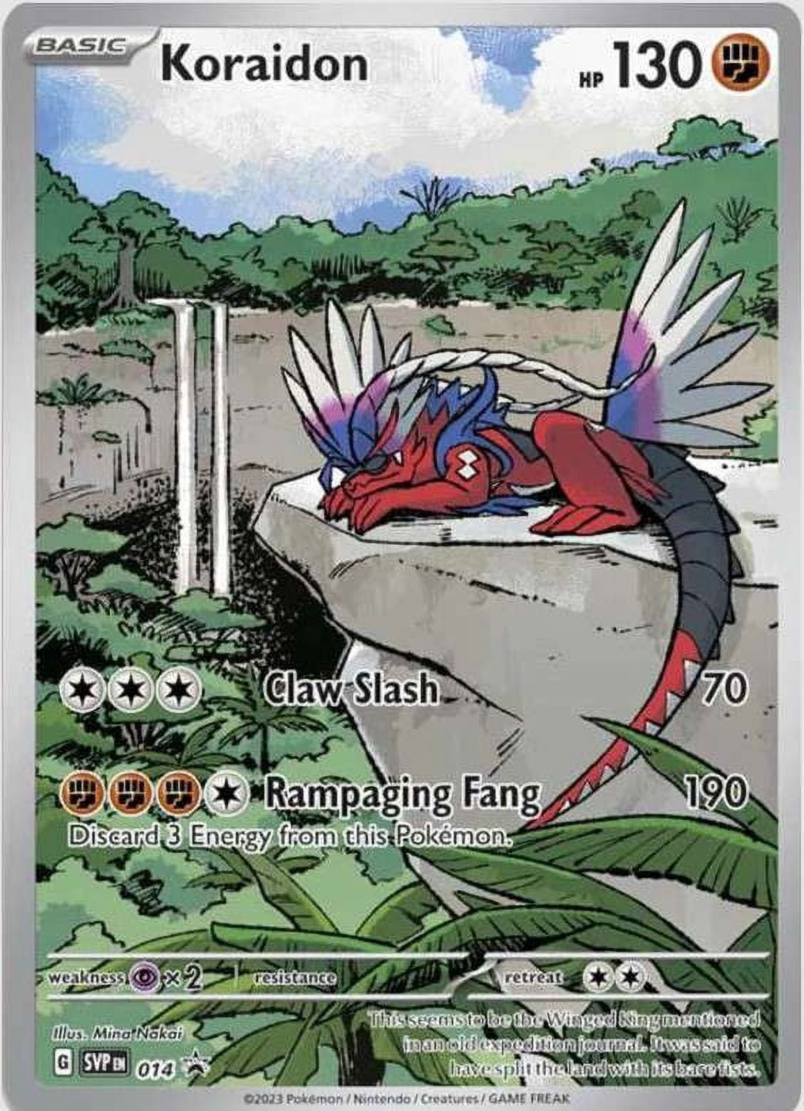 koraidon holo pokemon card value ex - SVP197 - - Black Star - Promo - Scarlet & Violet Black Star Promos Pokmon & Price History Colorless Shred (130 This attacks damage isnt affected by any effects on your opponents Active Pokmon.) Koraidon ex - 114/190 -