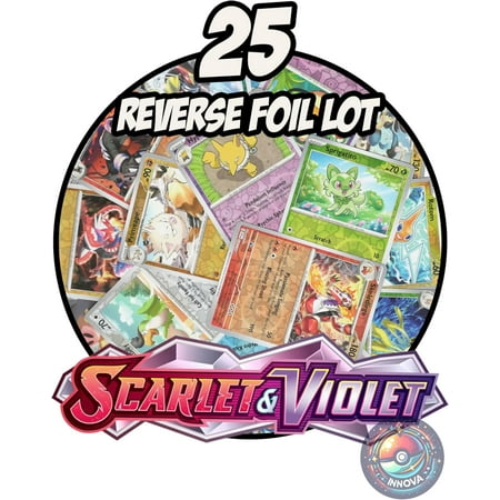 Pokemon Scarlet & Violet Base Set – Reverse Foil Card Lot – x25 (Random Selection)- No Duplicate