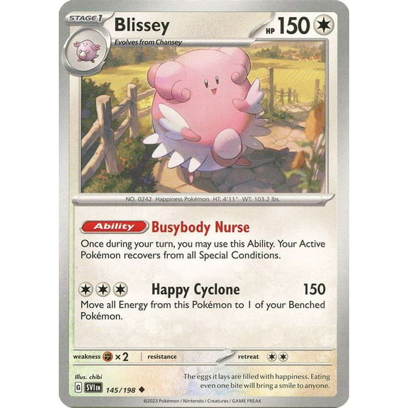 Pokemon Scarlet & Violet Base Set Uncommon Blissey #145