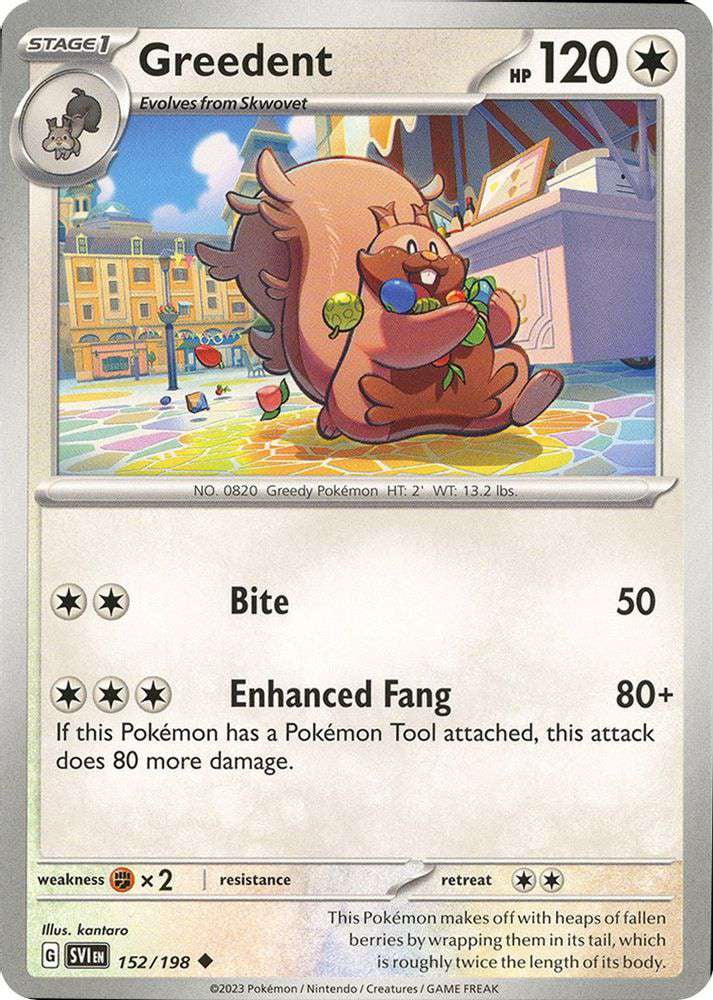 Pokemon Scarlet & Violet Base Set Uncommon Greedent #152 - Walmart.com Pokemon Scarlet & Violet Base Set Uncommon Greedent #152 - Walmart.com