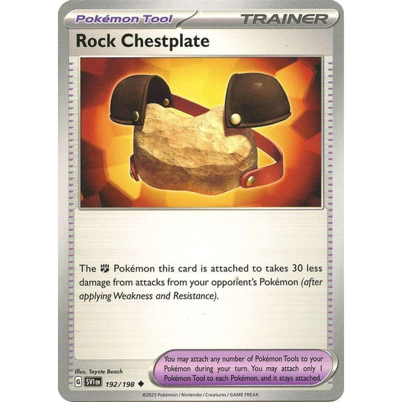Pokemon Scarlet & Violet Base Set Uncommon Rock Chestplate #192