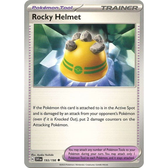 Pokemon Scarlet & Violet Base Set Uncommon Rocky Helmet #193