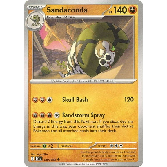Pokemon Scarlet & Violet Base Set Uncommon Sandaconda #120