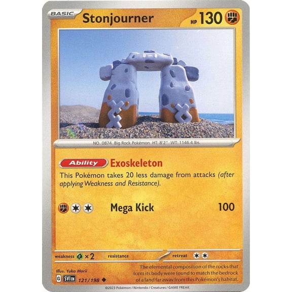 Pokemon Scarlet & Violet Base Set Uncommon Stonjourner #121