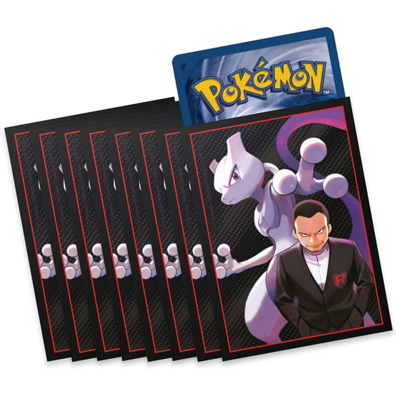 Pokemon Scarlet & Violet Destined Rivals Giovanni & Mewtwo Card Sleeves (65 Count)