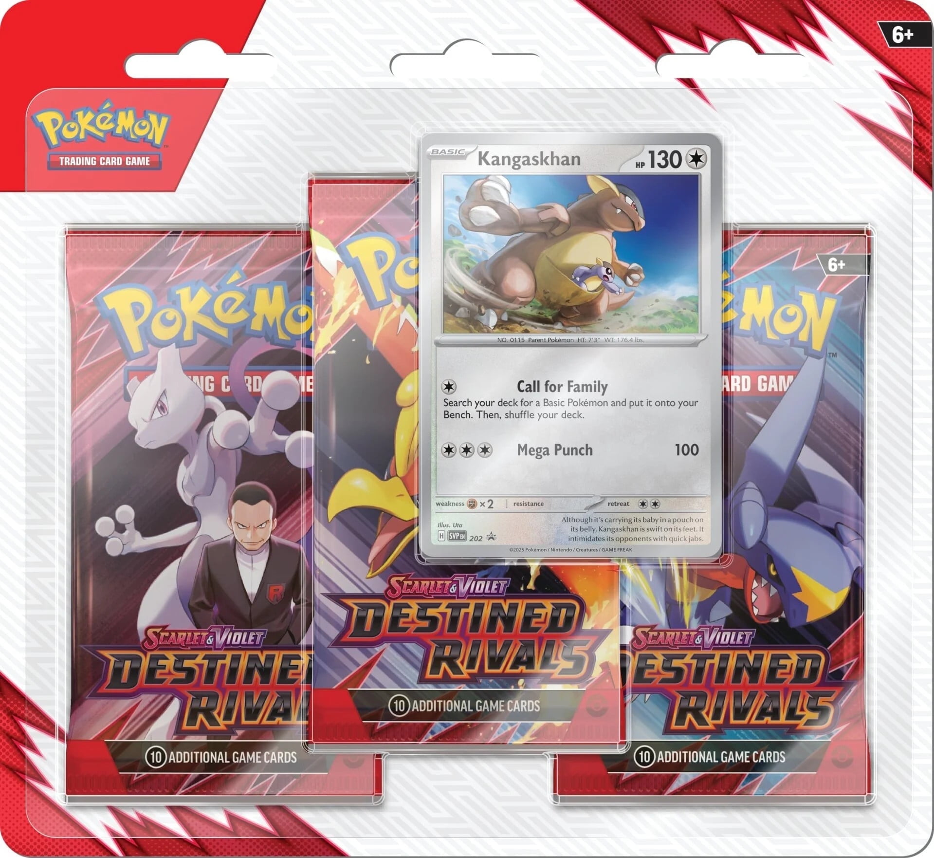 Pokemon Scarlet & Violet Destined Rivals Kangaskhan 3-Booster Pack