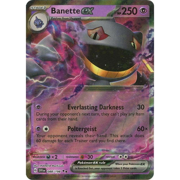 Pokemon Scarlet & Violet Double Rare Banette ex #88/198