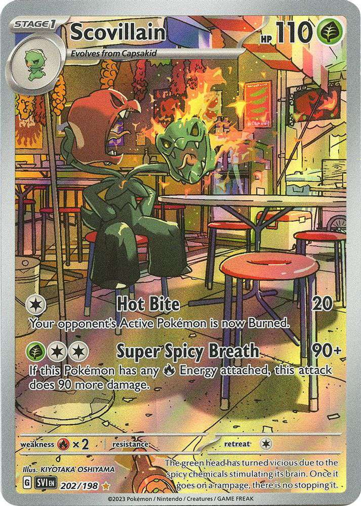 Pokemon Scarlet & Violet Illustration Rare Scovillain #202/198