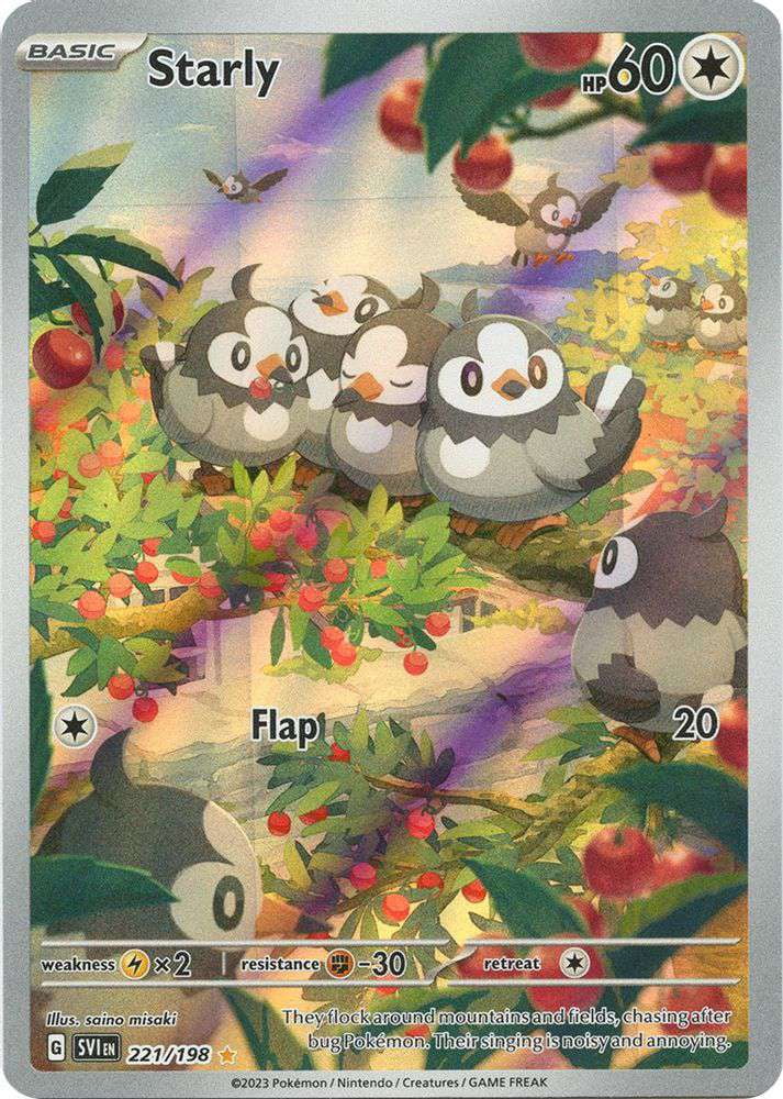 Pokemon Scarlet & Violet Illustration Rare Starly #221/198 - Walmart.com Pokemon Scarlet & Violet Illustration Rare Starly #221/198 - Walmart.com