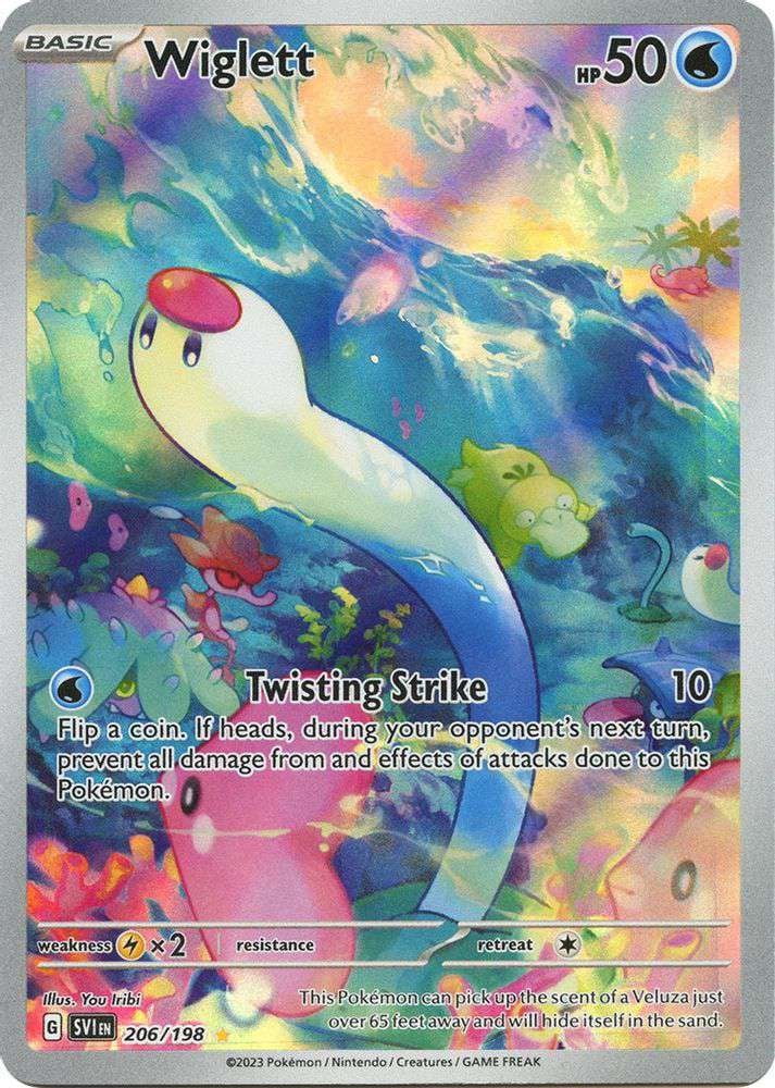 2023 ポケモンカード Wiglett ART RARE Pokemon Scarlet & Violet Illustration Rare Wiglett #206/198