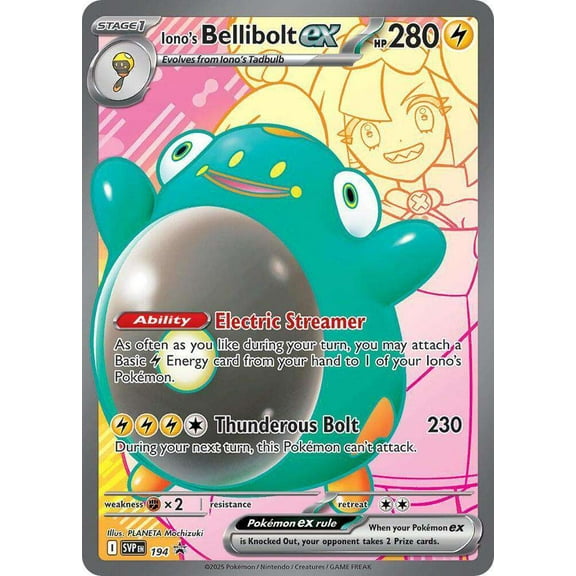 Pokemon Scarlet & Violet Iono's Bellibolt ex Promo Single Card