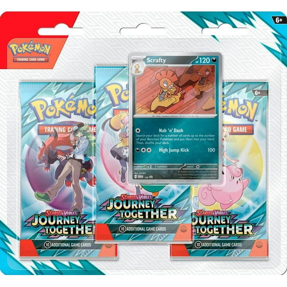 Pokemon Scarlet & Violet Journey Together Scrafty 3-Booster Blister Pack (3 Booster Packs & 1 Foil Promo Card)