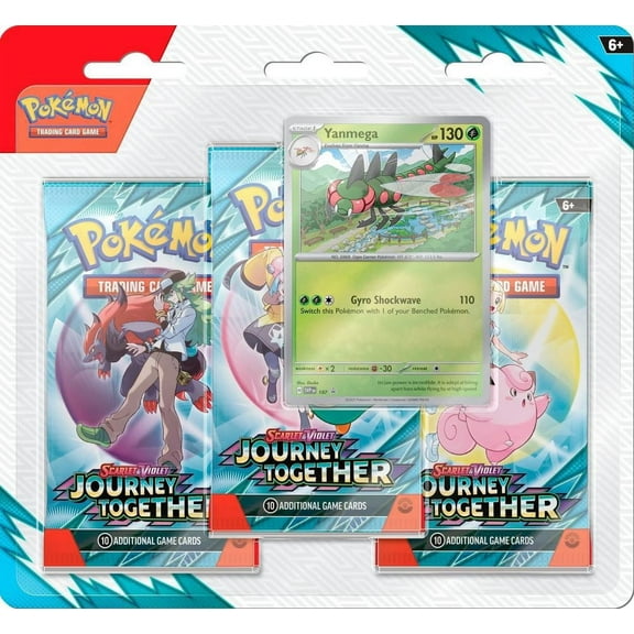 Pokemon Scarlet & Violet Journey Together Yanmega 3-Booster Blister Pack (3 Booster Packs & 1 Foil Promo Card)