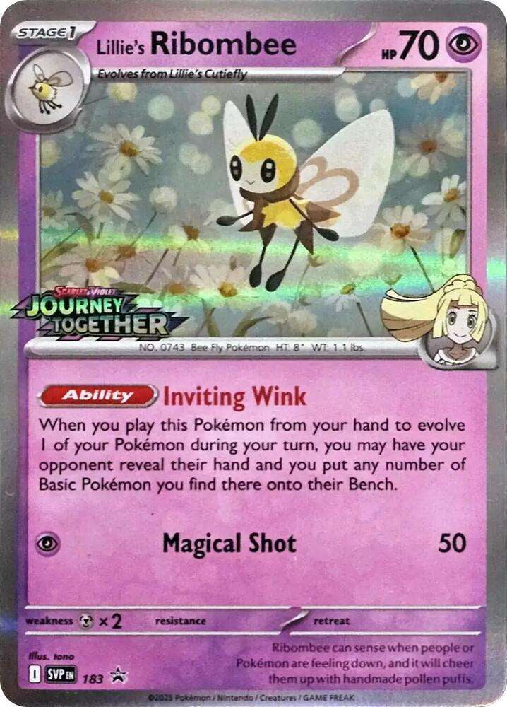 ribombee pokemon card Pokemon Scarlet & Violet Lillie's Ribombee Promo Single Card