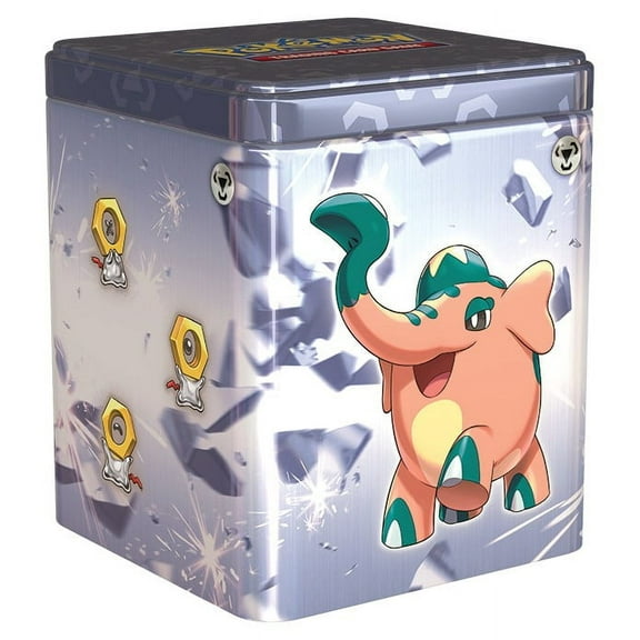 Pokemon Scarlet & Violet Metal Type Stacking Tin (3 Booster Packs & 2 Sticker Sheets)