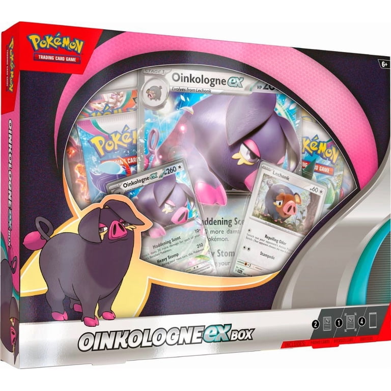 Pokemon Scarlet & Violet Oinkologne ex Box (4 Booster Packs, 2 Foil Promos,  Oversize Card & More!) - Walmart.com