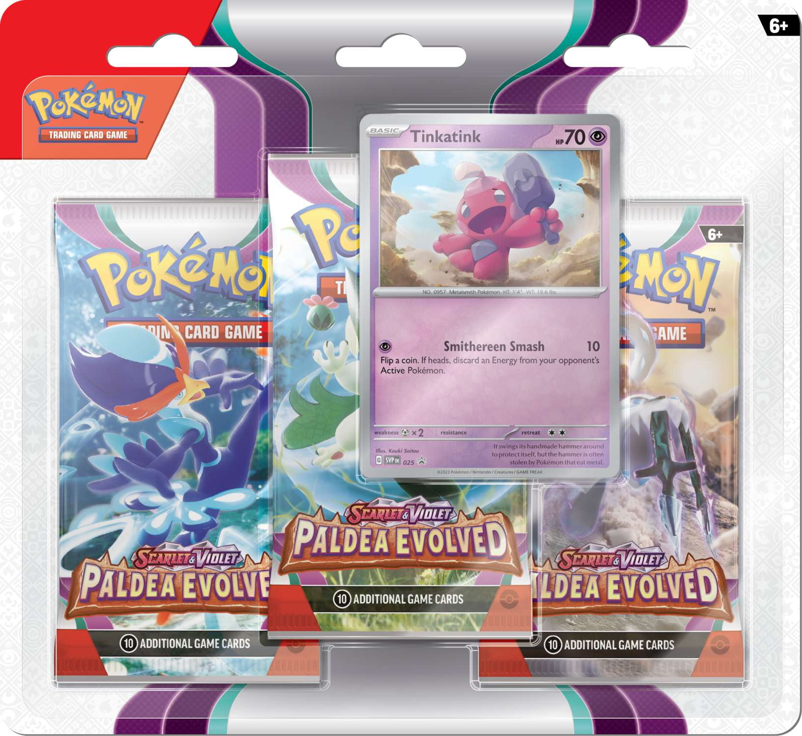 Pokemon Scarlet & Violet Paldea Evolved Tinkatink Special Edition (3 Booster Packs & 1 Foil