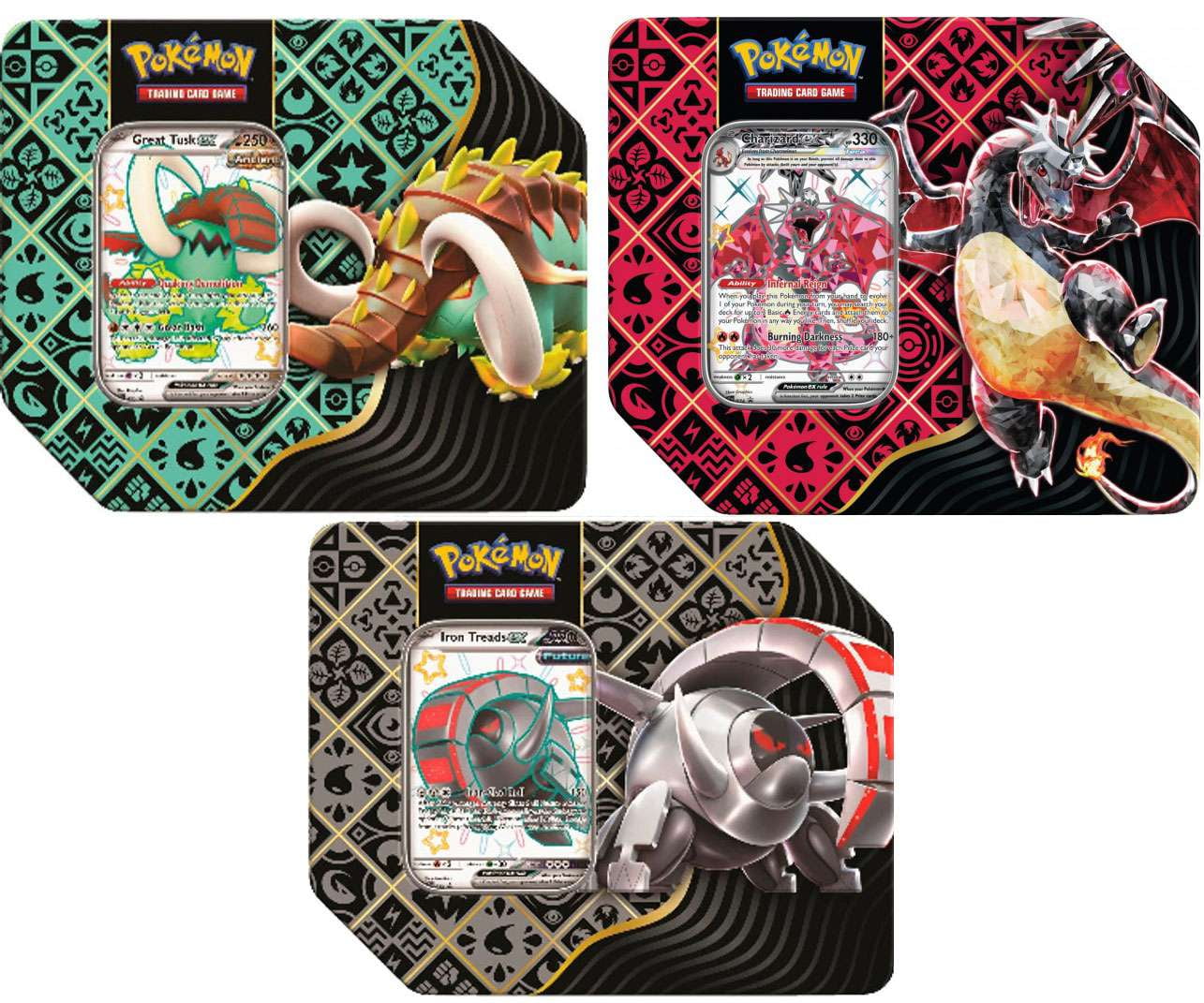 Pokemon TCG: Charizard, Great Tusk & Iron Treads ex - Scarlet