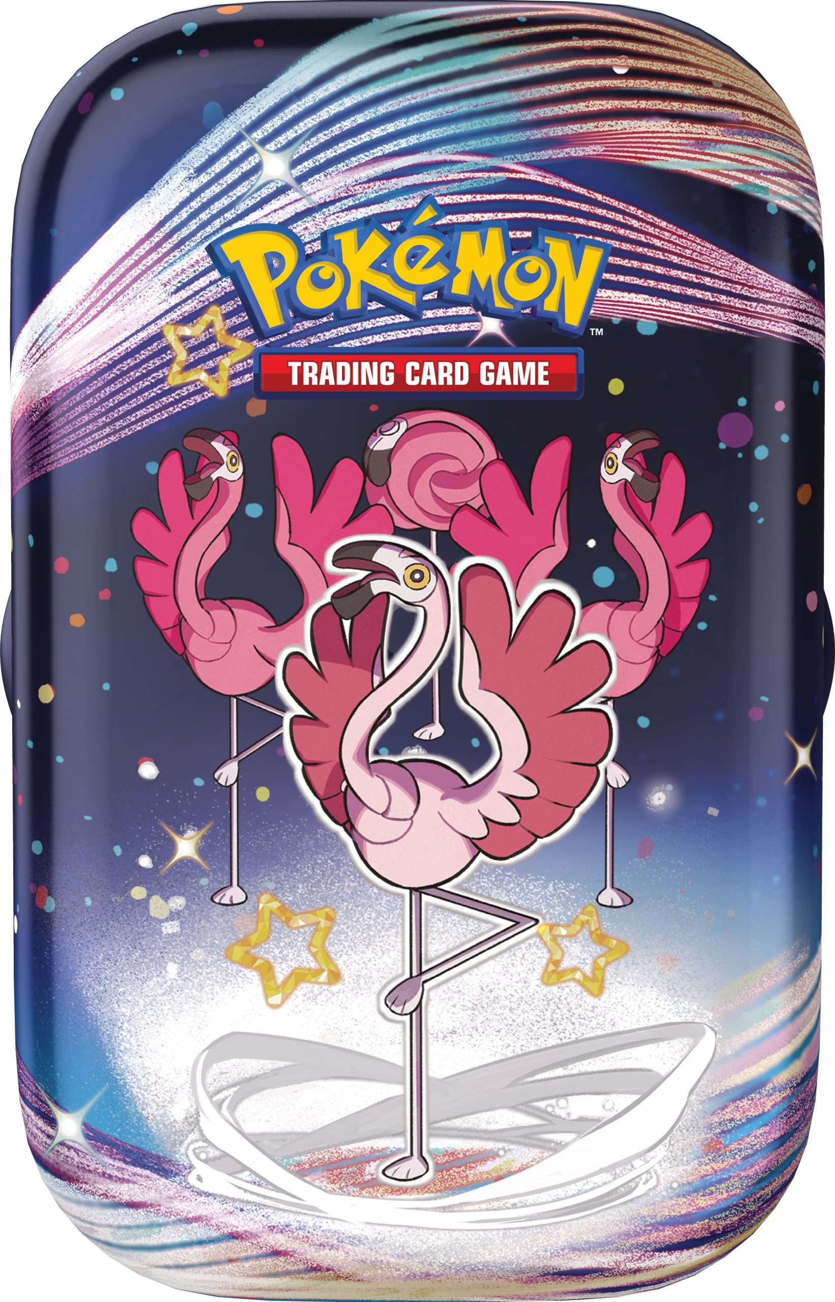 Pokemon Scarlet & Violet Paldean Fates Flamigo Mini Tin (2 Booster Packs & Art Card)