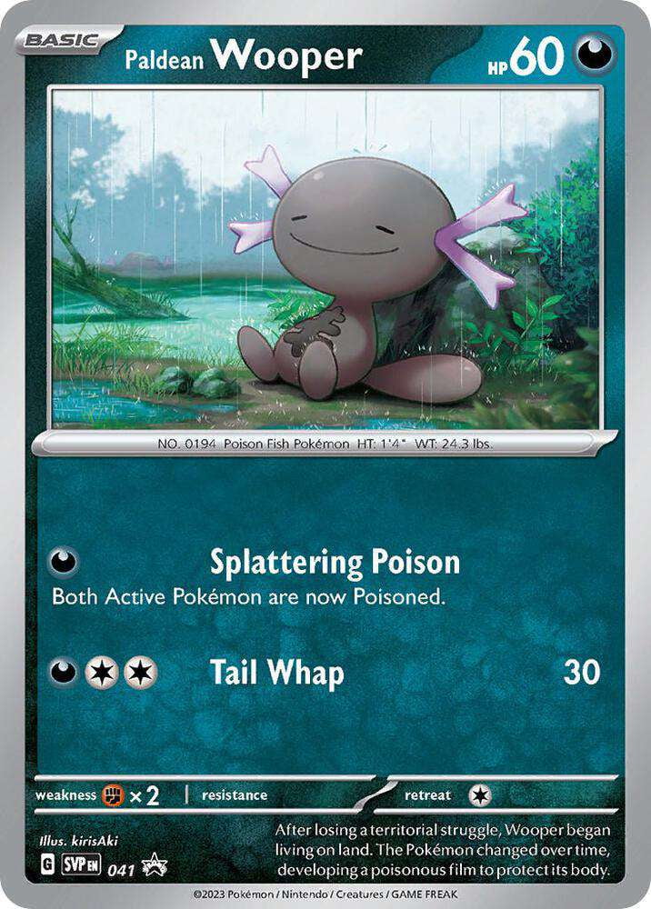 Pokemon Scarlet & Violet Paldean Wooper Promo Single Card - Walmart.com