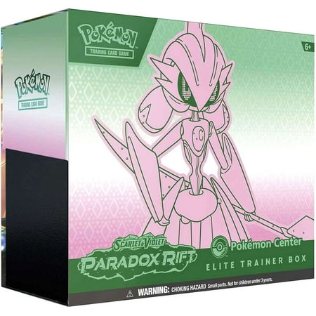 Pokemon Scarlet & Violet Paradox Rift Iron Valiant Elite Trainer Box (11 Booster Packs, 2 Foil Promo Cards, 65 Card)