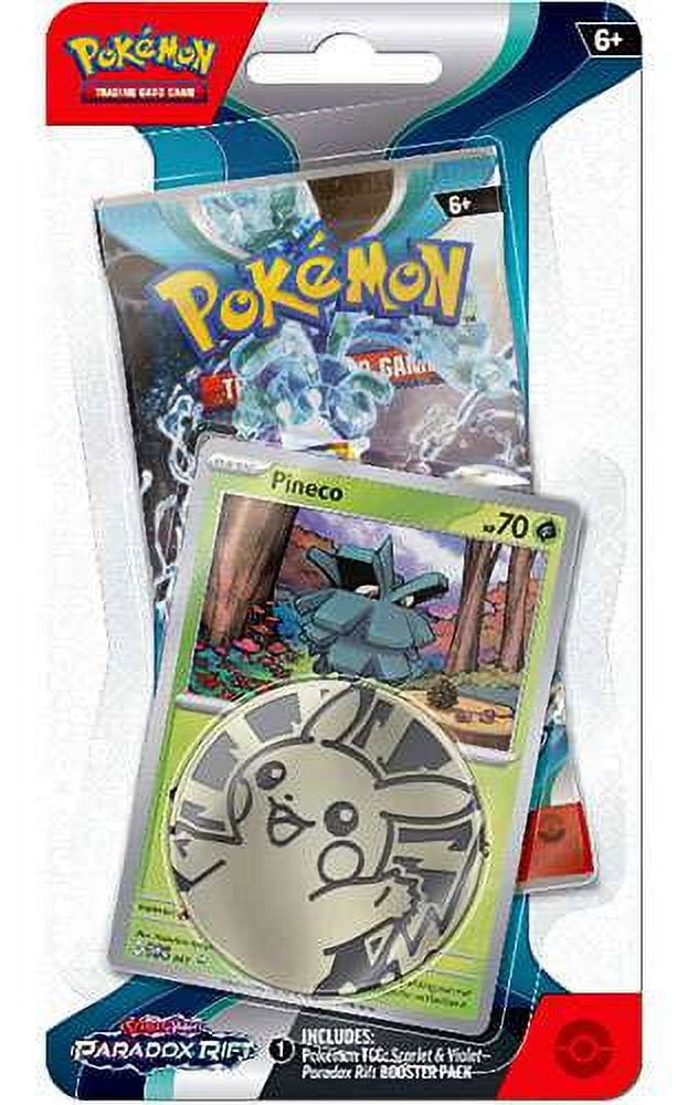 Pokemon Scarlet \u0026 Violet Paradox Rift Pineco Checklane BLISTER Pack (Booster Pack, Promo Card \u0026 Coin)