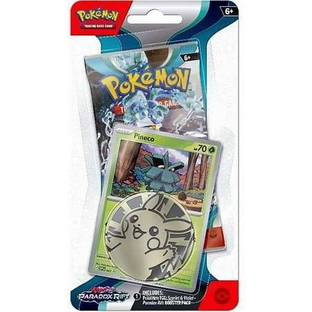 Pokemon Scarlet & Violet Paradox Rift Pineco Checklane BLISTER Pack (Booster Pack, Promo Card & Coin)