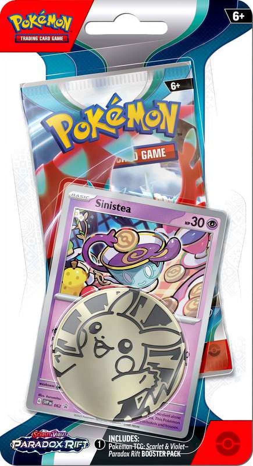 Pokemon Scarlet \u0026 Violet Paradox Rift Sinistea Checklane BLISTER Pack (Booster Pack, Promo Card \u0026 Coin)