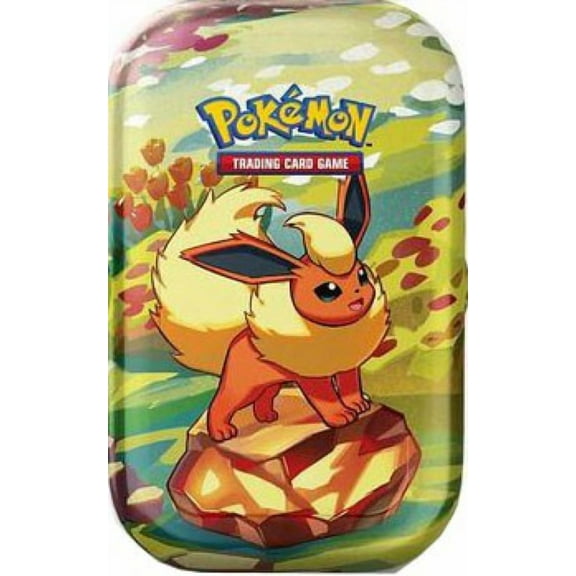 Pokemon Scarlet & Violet Prismatic Evolutions Flareon Mini Tin (2 Booster Packs & Tin)