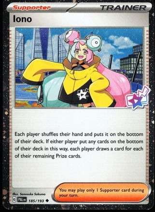 pokemon card iono full art 2023 Japanese Sv2D #091 PSA 10 Yamacardo If either player puts any cards on the bottom of their deck iono full art pokemon card