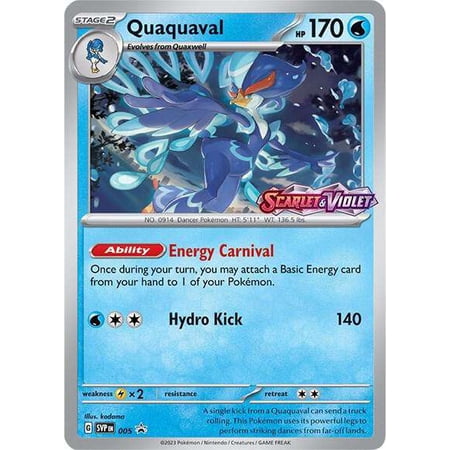 Pokemon Scarlet & Violet Quaquaval Promo Single Card