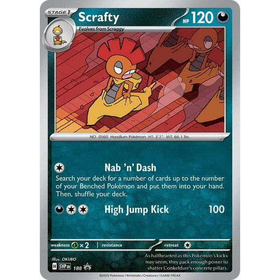 Pokemon Scarlet & Violet Scrafty Promo Single Card