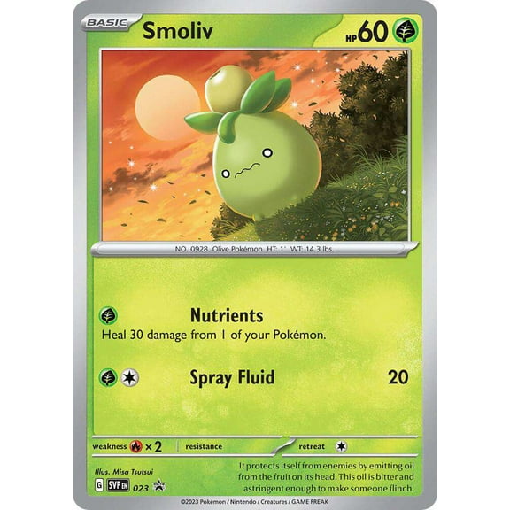 Pokemon Scarlet & Violet  Smoliv Promo Single Card