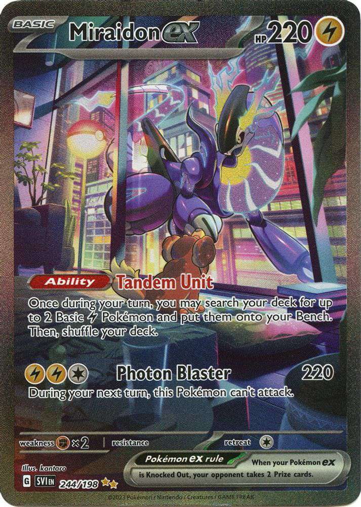 Pokemon Scarlet & Violet Miraidon ex, 220 HP Special Illustration Rare  #244/198 - Walmart.com