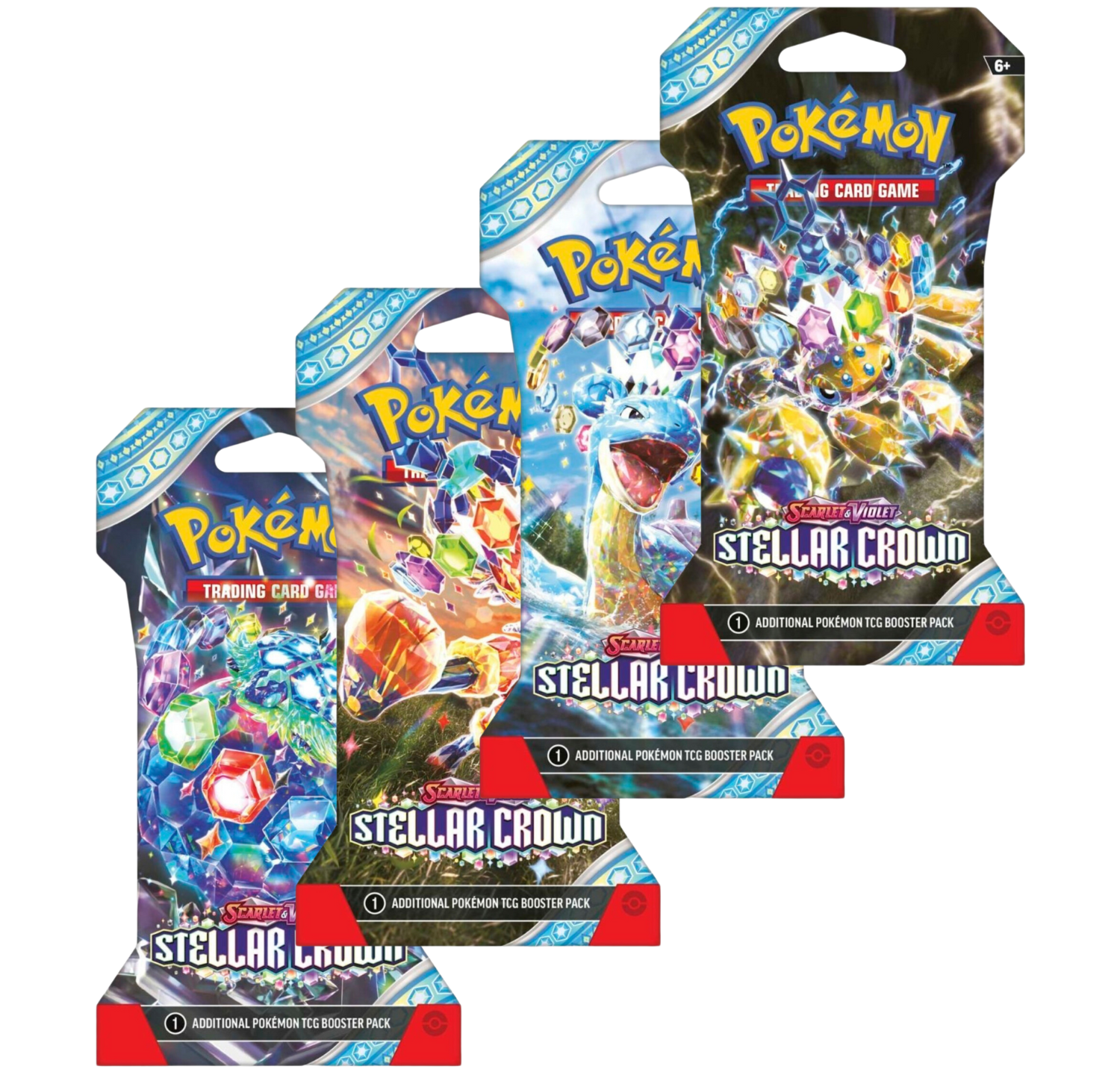 Pokemon Scarlet & Violet Stellar Crown | 4 Sleeved Boosters Packs (Artwork  Pack) - Walmart.com