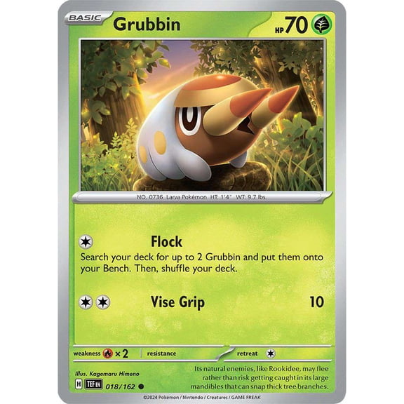Pokemon Scarlet & Violet Temporal Forces Common Grubbin #18