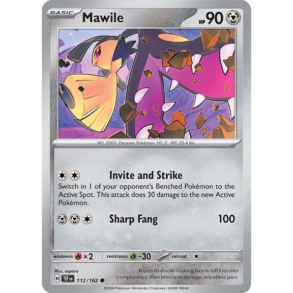 Pokemon Scarlet & Violet Temporal Forces Common Mawile #112
