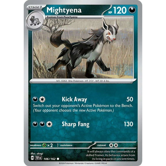 Pokemon Scarlet & Violet Temporal Forces Common Mightyena #106